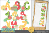 Cute Fruit Alphabet Clipart - Dorky Doodles