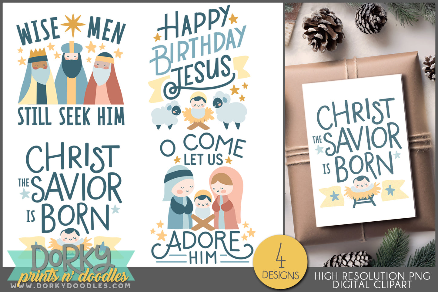 Cute Nativity Sayings Christmas Clipart