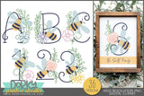Elegant Honey Bee Alphabet Clipart - Dorky Doodles