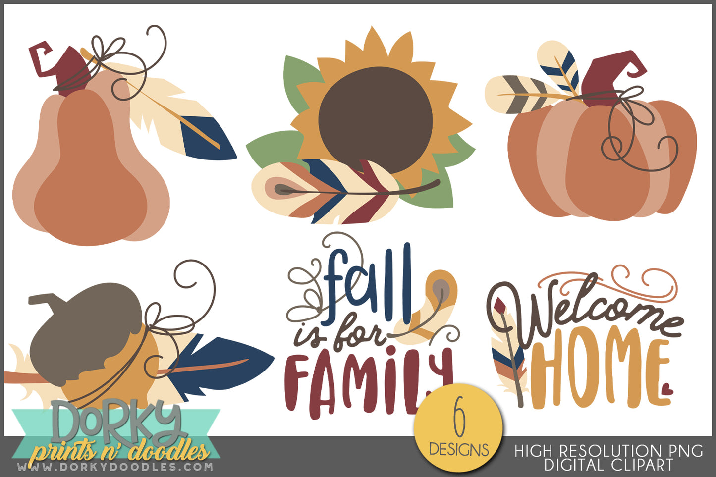Thoughtful Fall Clipart Bundle
