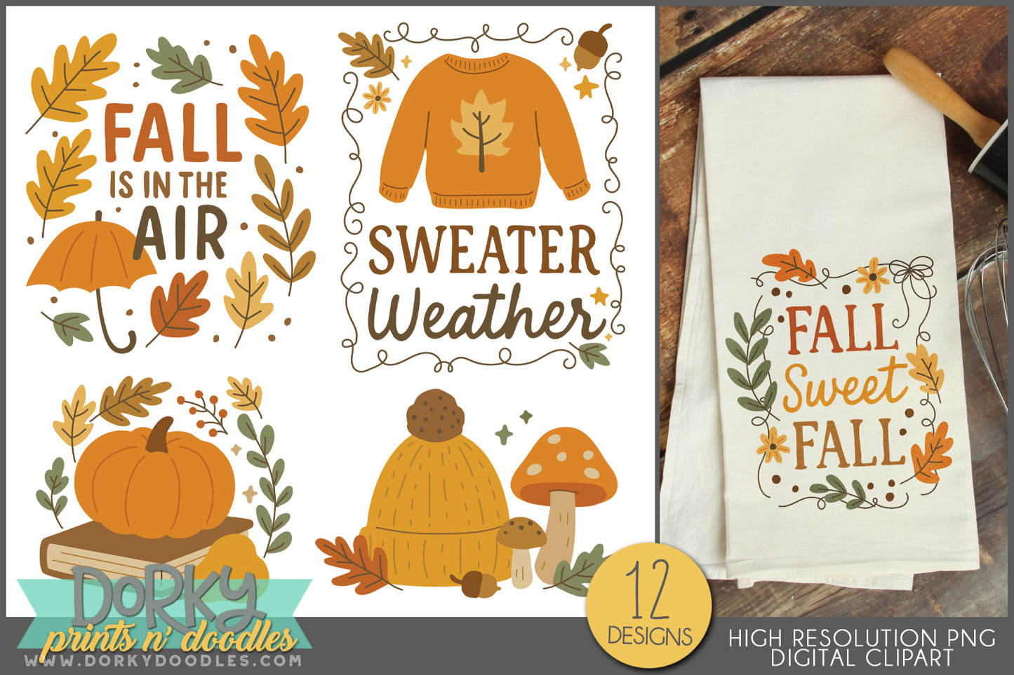 Fun Sayings for Fall and Thanksgiving Clipart