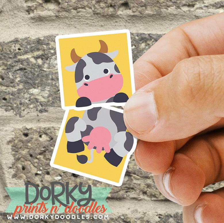 Farm Animal Squares Vinyl Sticker Sheet - Dorky Doodles