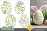 Pretty Floral Easter Egg Spring Clipart