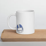 Game Day Essentials: White Glossy Mug for Football Fans - Dorky Doodles