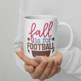 Game Day Essentials: White Glossy Mug for Football Fans - Dorky Doodles