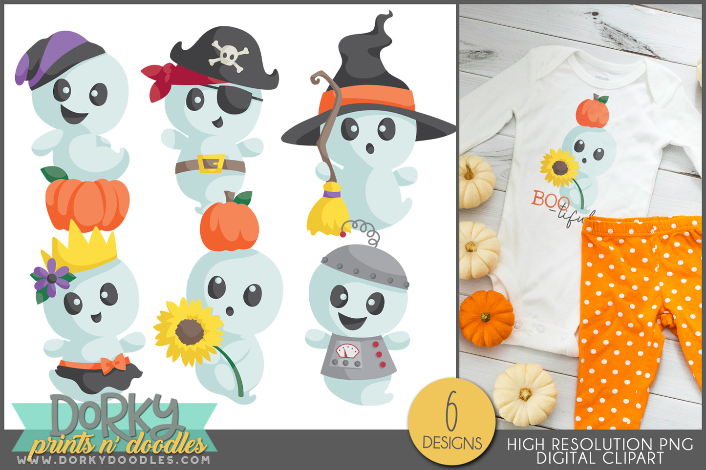 Cute Ghost Halloween Clipart