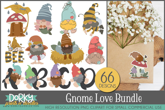 Gnome Love Clipart Bundle