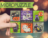 Halloween Cats Micro Puzzle - Small 4x6 Inch Micropuzzle Gift - Dorky Doodles