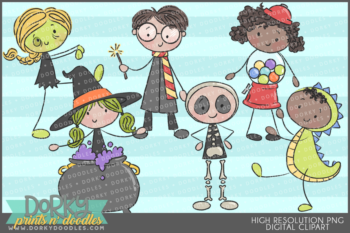 Holiday Stick Kids Clipart Bundle – Christmas, Easter, Halloween, Thanksgiving
