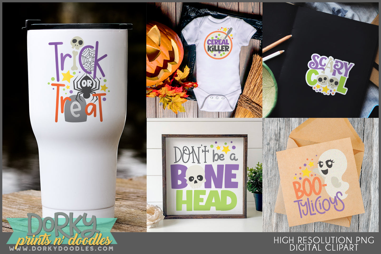 Silly Halloween Clipart Bundle