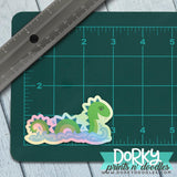 Holographic Sea Monster Large Waterproof Sticker - Dorky Doodles