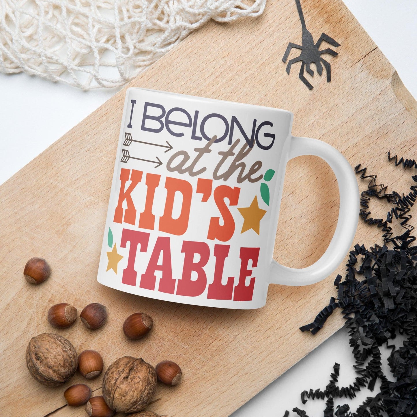 Kid's Table Confession: White Glossy Thanksgiving Mug - Dorky Doodles