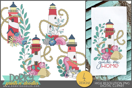 Pretty Lighthouse Summer Clipart