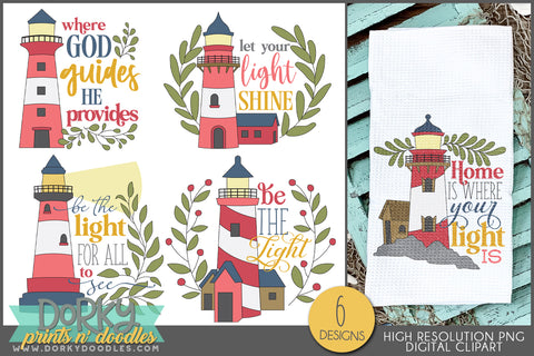 Inspirational Lighthouse Sayings Summer Clipart