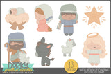 Cute Nativity Graphics - Whimsical Christmas Clipart
