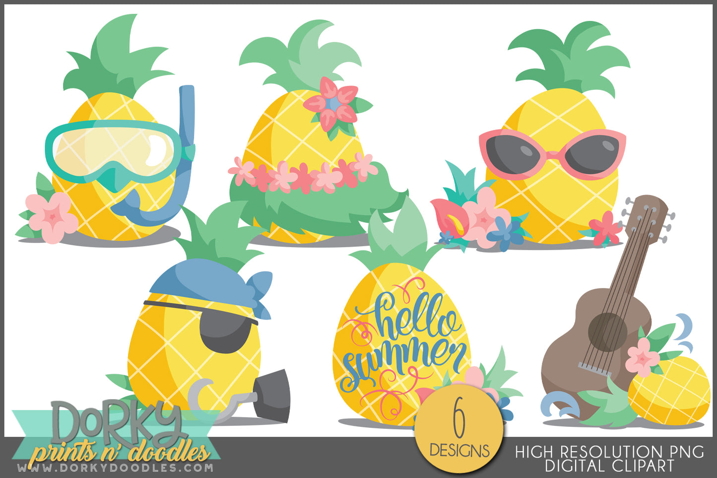 Summer Luau Clipart Bundle