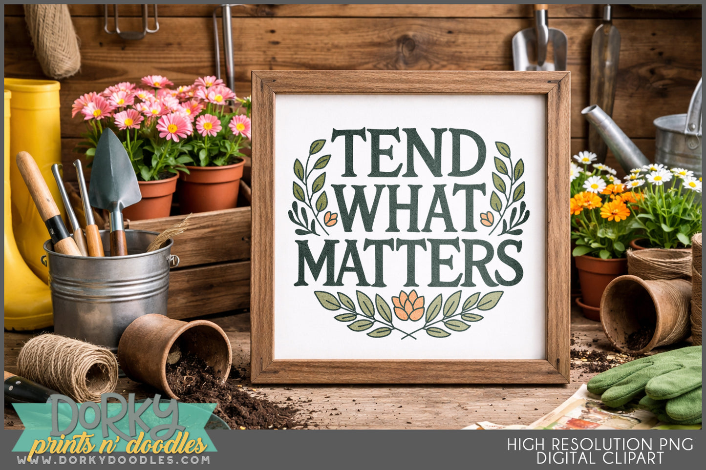 Plant Kindness Garden Wordart Clipart
