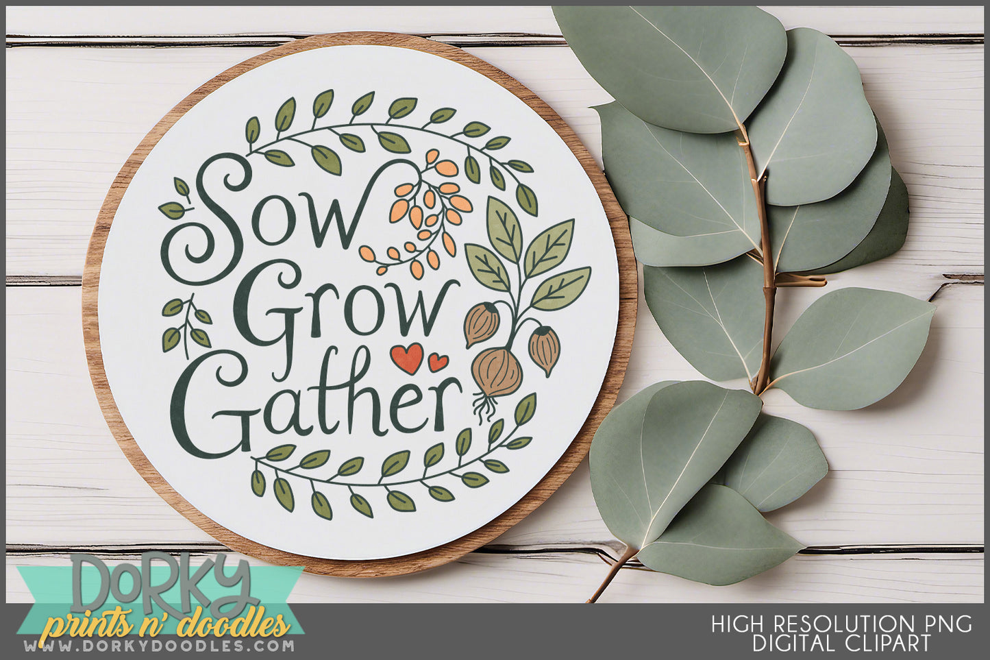 Plant Kindness Garden Wordart Clipart