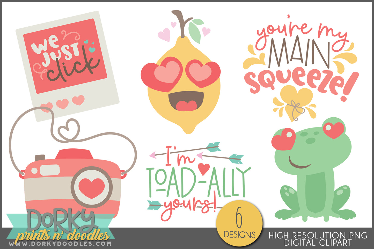 Punny Love Valentine Clipart