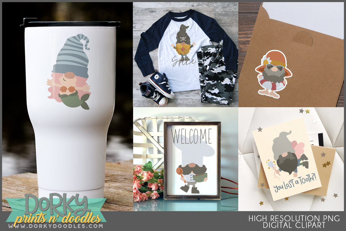 Gnome Love Clipart Bundle