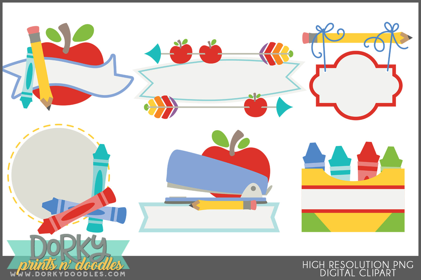 Funny Back to School Clipart Bundle