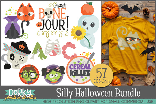 Silly Halloween Clipart Bundle