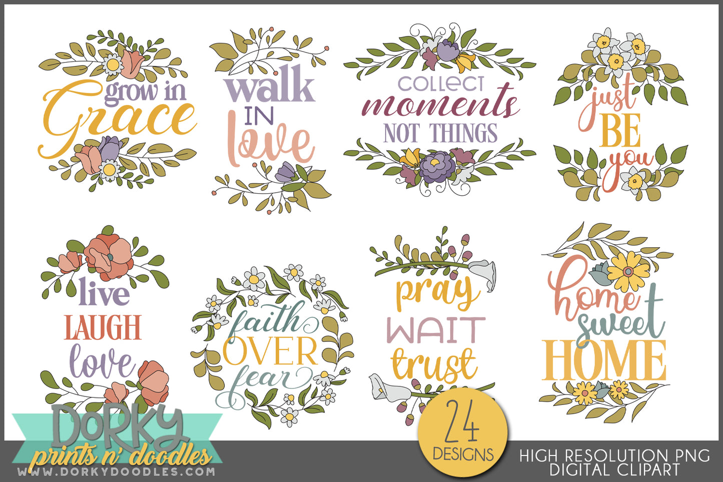 Religious Thoughts and Sayings Clipart Bundle