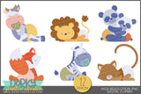 Sleeping Animal Babies Clipart - Dorky Doodles