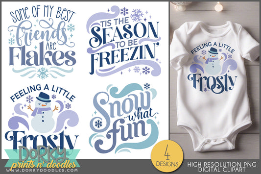 Snow Fun  Winter Sayings Christmas Clipart