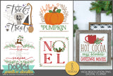 Square Holiday Designs - Halloween, Thanksgiving, and Christmas Clipart