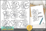 Star Doodle Alphabet Clipart - Dorky Doodles