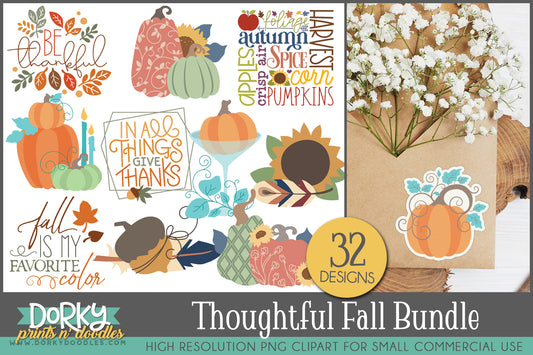 Thoughtful Fall Clipart Bundle