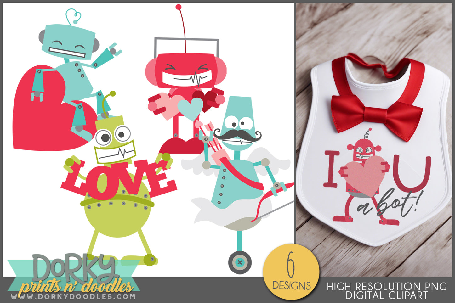 Robot Valentine Clipart