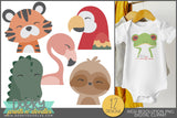 Whimsical Jungle Animals Clipart - Dorky Doodles