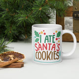 Christmas Santa's Cookies Reindeer Mug - Large 20 Ounce White Glossy Mug for the Holiday Season