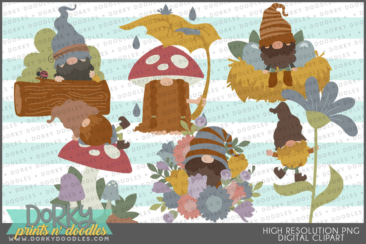 Gnome Love Clipart Bundle