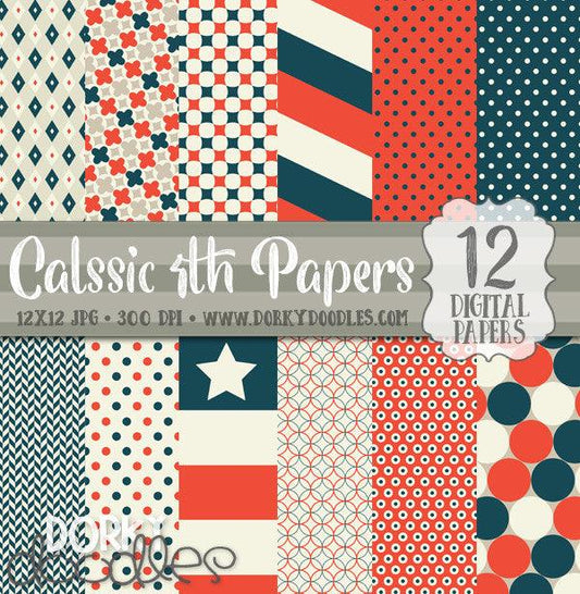 4th of July Digital Paper Pack