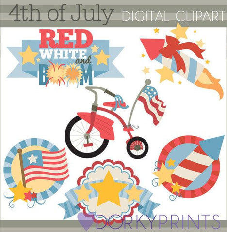 4th of July Summer Clipart