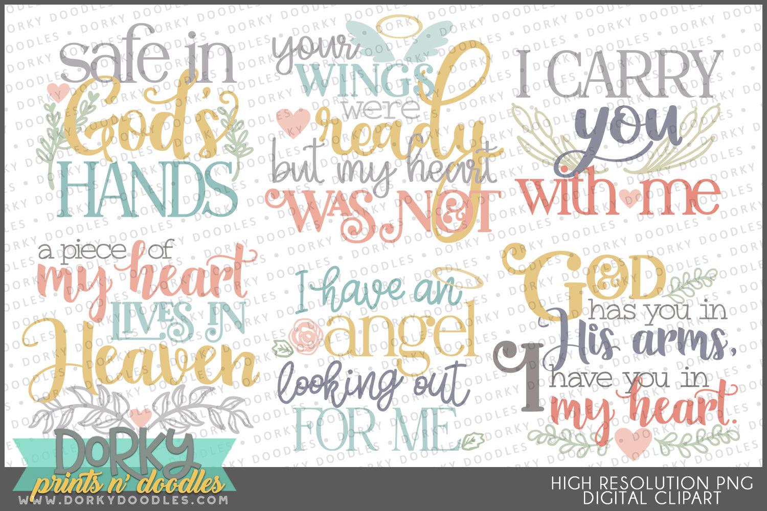 A Piece of my Heart in Heaven Sayings Clipart