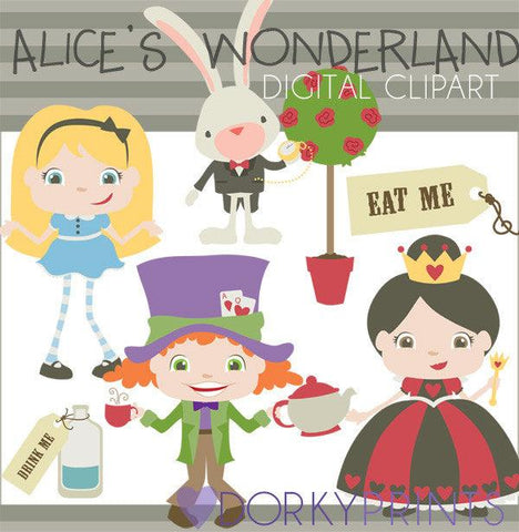 Alice in Wonderland Character Clipart