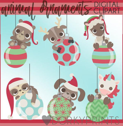 Animal Ornaments Christmas Clipart