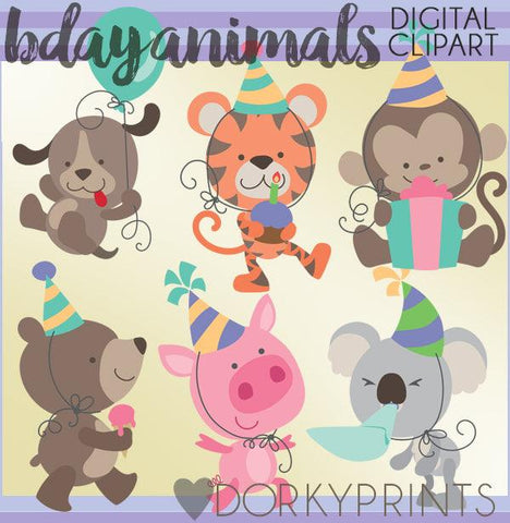 Animals Birthday Clipart