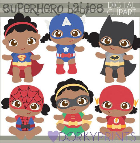 Baby Girl Super Hero Clipart