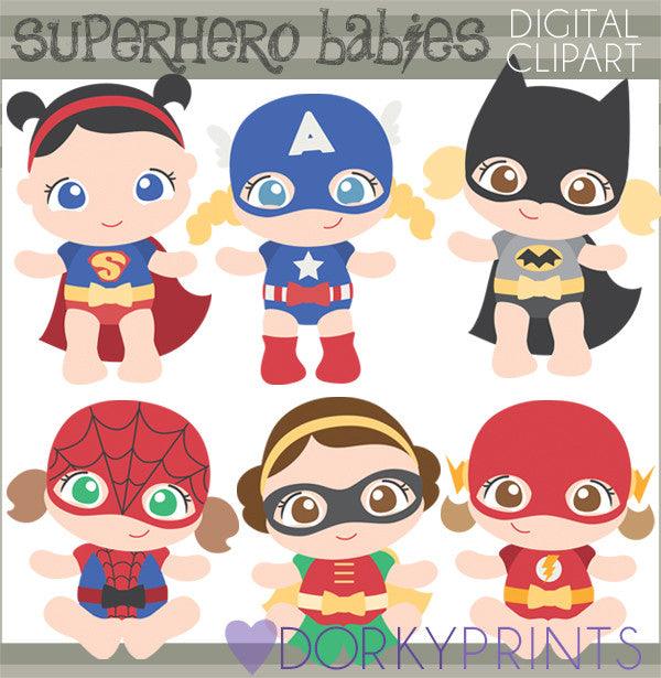 Baby Girl Super Hero Clipart