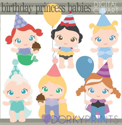 Baby Princess Birthday Clipart