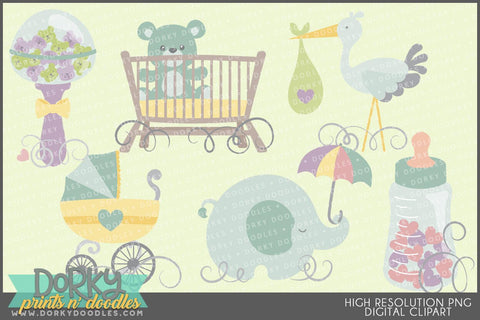 Baby Shower Babies Clipart