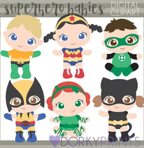 Baby Super Hero Clipart – Dorky Doodles