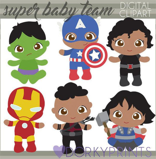 Baby Team Super Hero Clipart