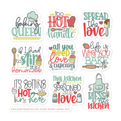 Baking Chef Stickers Sheet