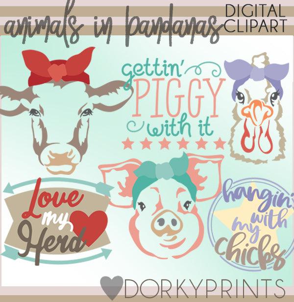 Barn Bandana Animals Clipart